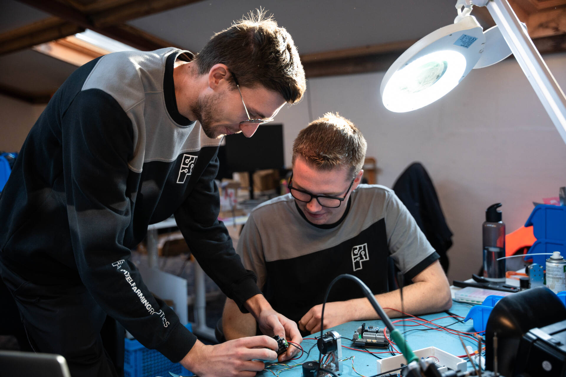 Two Engineers working on a prototype