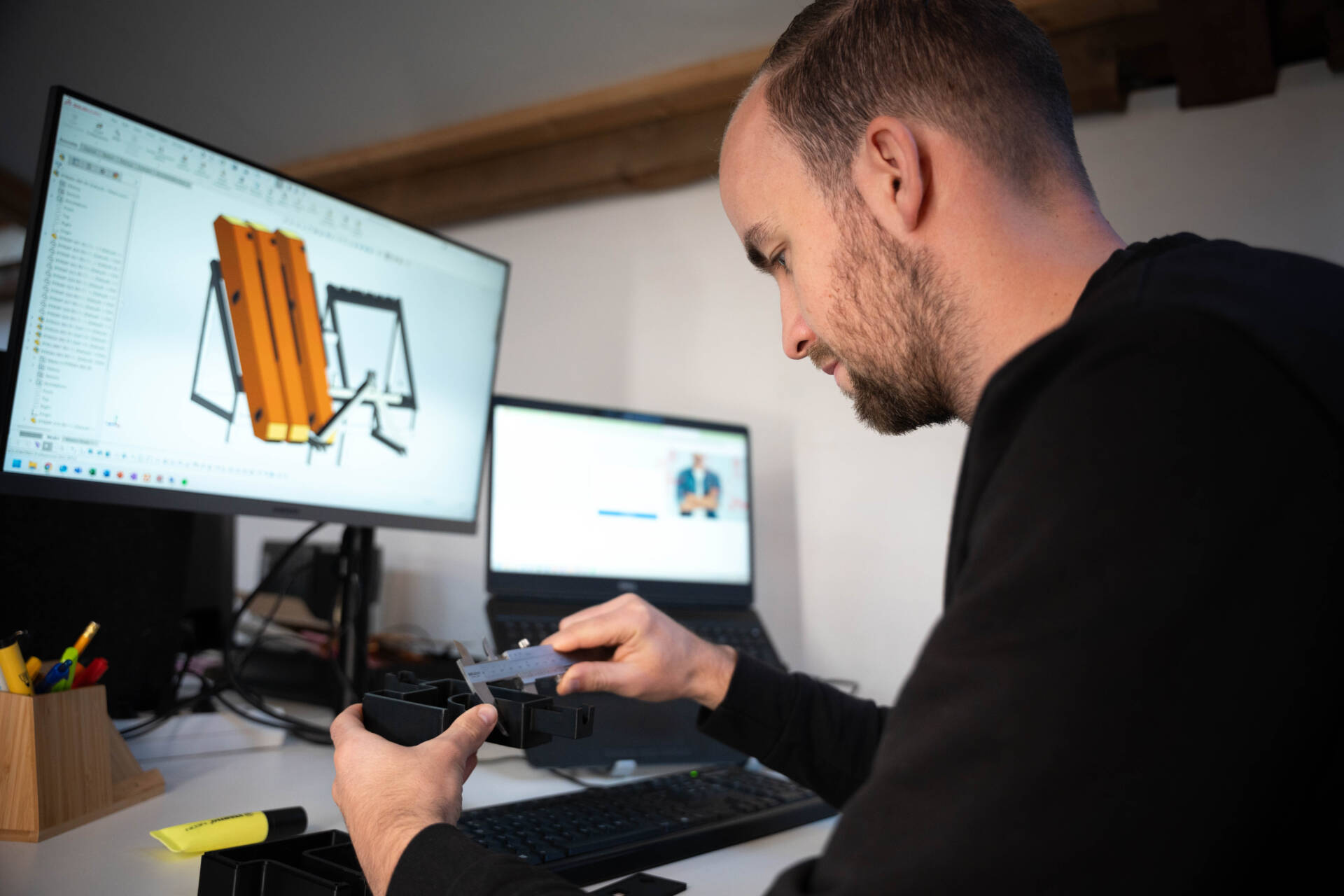 Mechanical Engineer working on the design for weeding robot